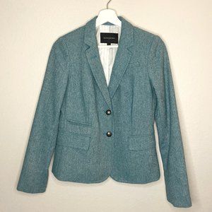 Banana Republic Wool Herringbone Blazer, size 2, teal